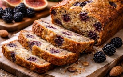 Banana & Blackberry Bread (chec cu banane și mure) – varianta baby-friendly